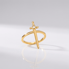 ANNEAU D'ÉPÉE CROIX EN ARGENT