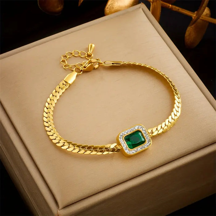 Bracelet Émeraude Divine