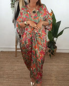 Robe À Col En V Avec Imprimé Torsadé