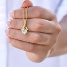 Collier vintage en or avec zircon