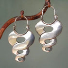 Boucles d'oreilles vintage spiral en argent