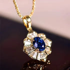 Collier en or bleu