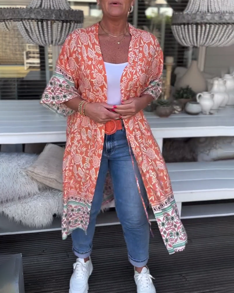 Manteau de plage de vacances imprimé à la mode