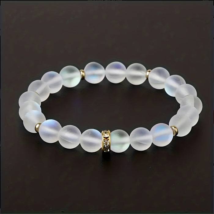 Confiance Bracelet en Perles et Pierre de Lune