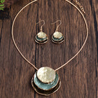Ensemble Collier et Boucles d'Oreilles Boho Émaillés Fait Main