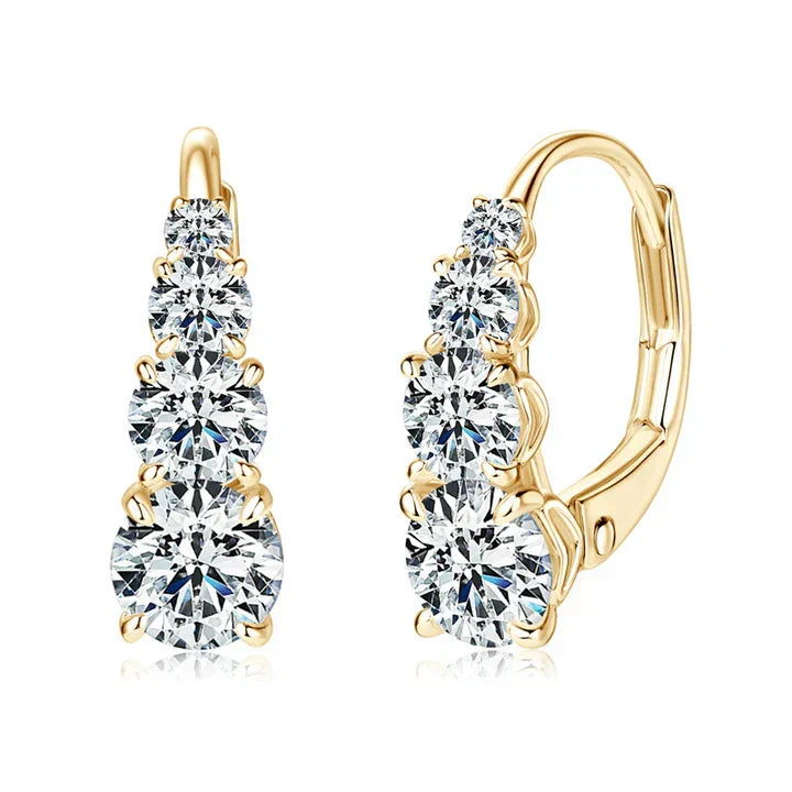 Boucles d'oreilles Carol avec quatre pierres