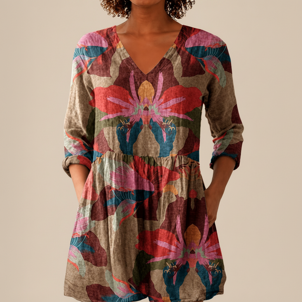 Alina - Blouse longue imprimée