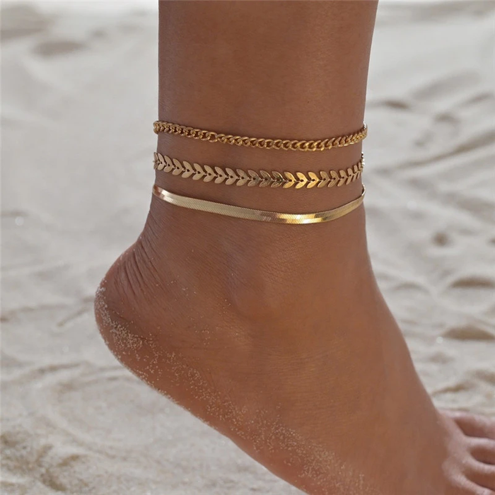 Bracelet de cheville en or