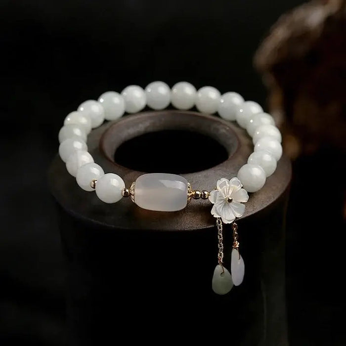 Bracelet en aquamarine avec perles