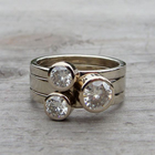 Bague Vintage ‘Triplo’ avec Zircon