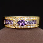 Bague en Or Vintage avec Zirconia Violette