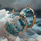 Boucles d'oreilles exotiques océaniques