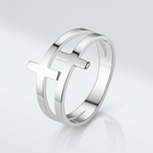 BAGUE EN ARGENT DOUBLE CROIX GRACE