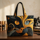 Sac matelassé chat mystérieux – Spacieux et léger