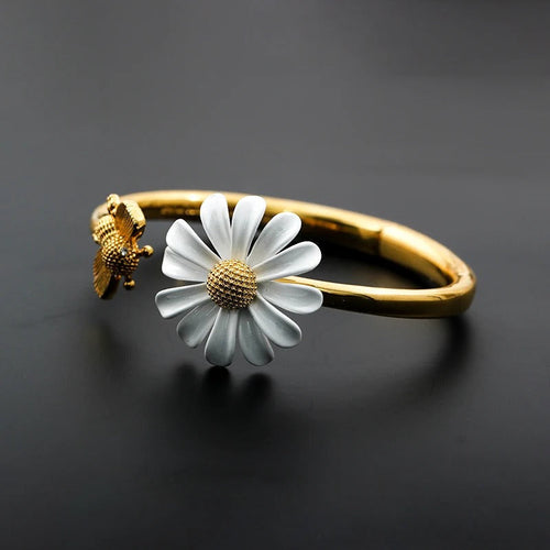 Bracelet Vintage Or Marguerite & Abeille