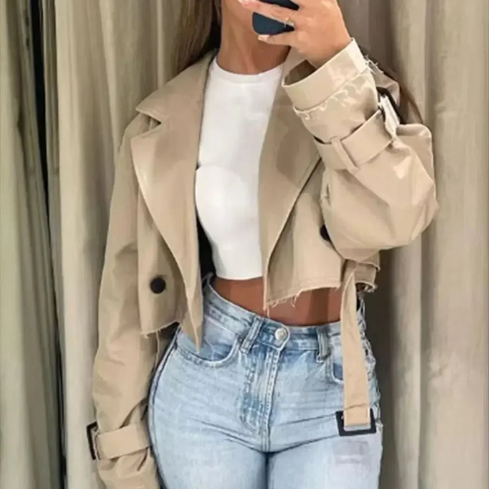 Zaynab | Trench-coat court et stylé pour femme