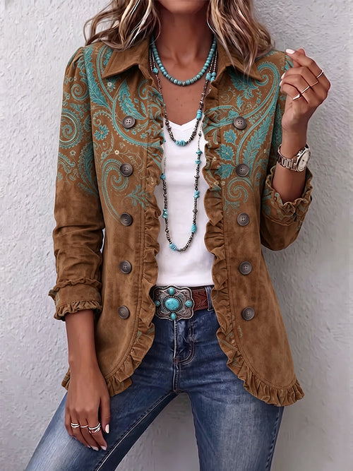 Grace | Veste à volants avec motif paisley