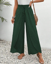 Pantalon large à cordon élastiqué à imprimé géométrique