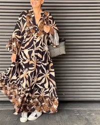 Robe de vacances ample imprimée