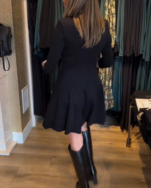 Robe élégante à fermeture éclair de couleur unie