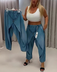 Pantalon Au Design Tendance En Forme De Lanterne