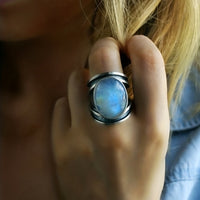 Bague magique avec pierre de lune