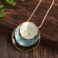 Ensemble Collier et Boucles d'Oreilles Boho Émaillés Fait Main