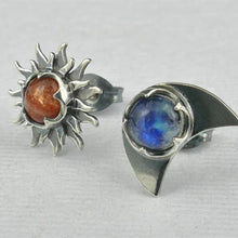 Boucles d'oreilles Soleil et Lune
