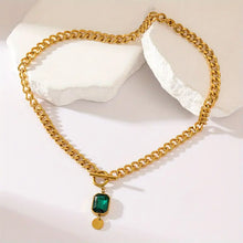 Collier en Or avec Pierre Émeraude Précieuse