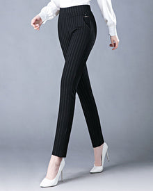 Pantalon taille haute décontracté avec poches