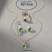 Ensemble de Bijoux Émeraude Valentina