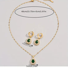 Ensemble de Bijoux Émeraude Reine