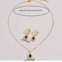 Ensemble de Bijoux Émeraude Reine