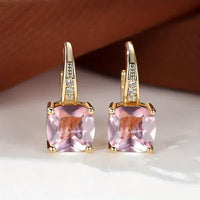 Boucles d'Oreilles en Or avec Pierres Mystérieuses