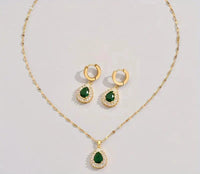 Ensemble de Bijoux Émeraude Reine
