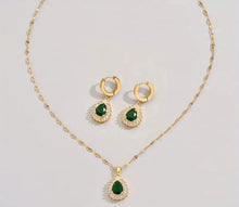 Ensemble de Bijoux Émeraude Reine