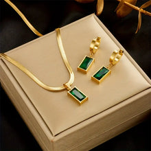 Ensemble de Bijoux Émeraude Sublime