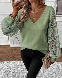Pull Col En V Tendance Ajouré