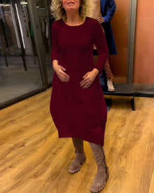 Robe élégante de couleur unie