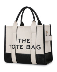 Sac fourre-tout tendance avec coutures bicolores