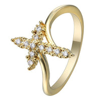 ANNEAU CROIX DE CRISTAL