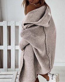 Cardigan simple à capuche de couleur unie avec motif chauve-souris