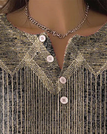 Pull Élégant Boutonné Rétro