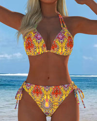 Bikini Coloré Licou Impression
