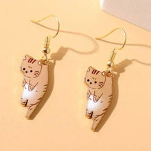 Boucles d'oreilles pendantes en forme de chats