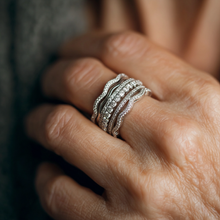 Bague vintage avec zircon en couches