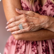 Bague vintage avec zircon en couches