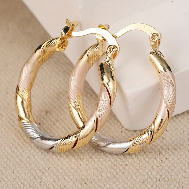 Boucles d'oreilles vintage rondes en créole