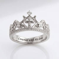 ANNEAU EN ARGENT COURONNÉ DE SON AMOUR