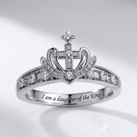 JE SUIS LA FILLE DU ROI BOUCLE D'OREILLE EN ARGENT